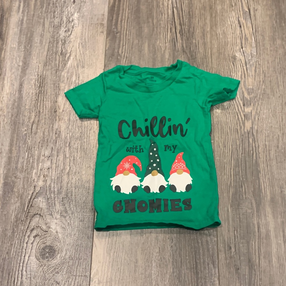 Cotton Chillin' with My Gnomies Green Kids Tee